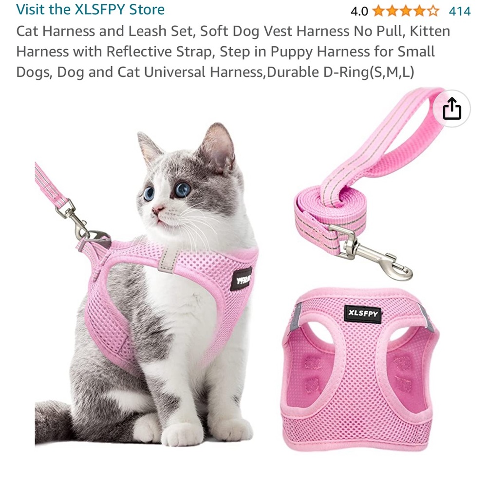 XXS cat harness and leash